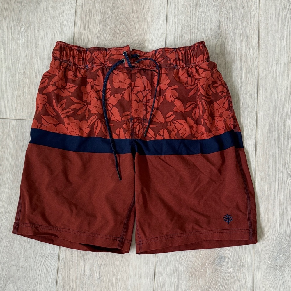 Coolibar Red Floral Board Shorts